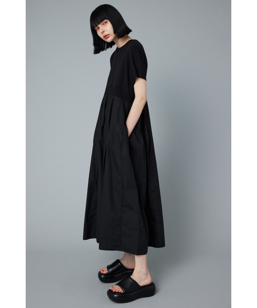 「HeRIN.CYE」 半袖ワンピース 38 ブラック レディースの画像