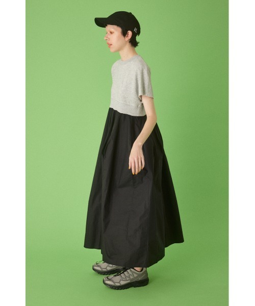 「HeRIN.CYE」 半袖ワンピース 38 ブラック レディースの画像
