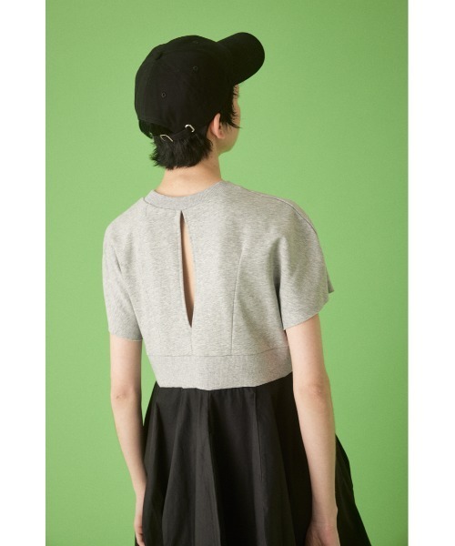 「HeRIN.CYE」 半袖ワンピース 38 ブラック レディースの画像