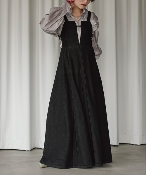 「Ezick」 キャミソールワンピース FREE ブラック レディース_画像5