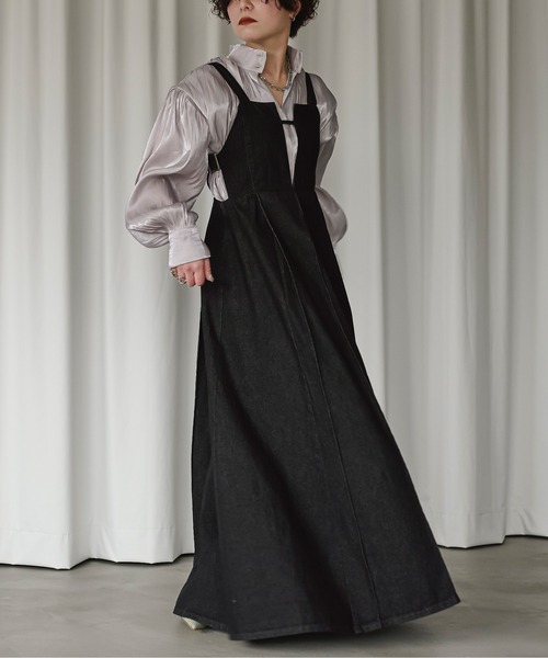 「Ezick」 キャミソールワンピース FREE ブラック レディース_画像6