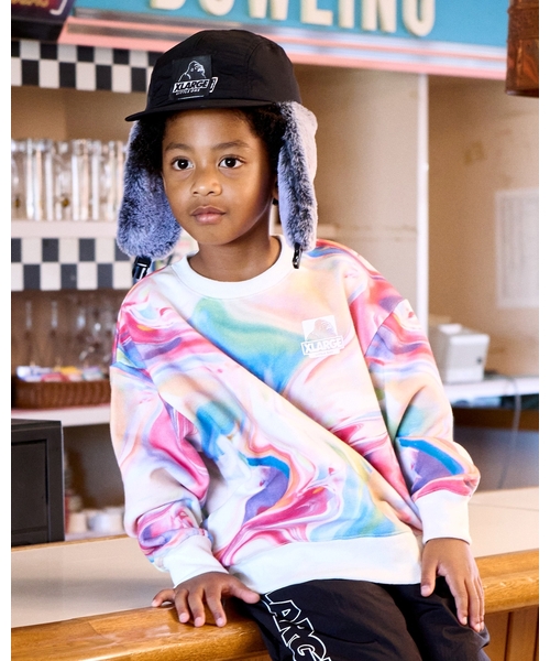 XLARGE KIDS（エクストララージ キッズ） トレーナー マーブル柄