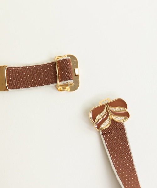 moi様　CHILD　WOMAN　レトロモチーフ　バックル　ゴムベルト Dot＆Stripes CHILD WOMAN（ドット＆ストライプス チャイルドウーマン