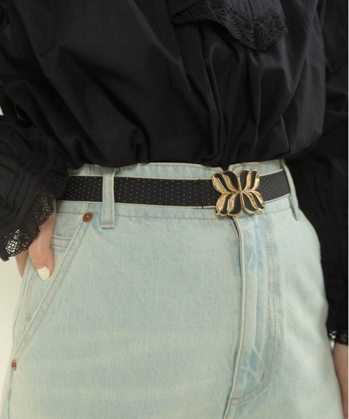 moi様　CHILD　WOMAN　レトロモチーフ　バックル　ゴムベルト Dot＆Stripes CHILD WOMAN（ドット＆ストライプス チャイルドウーマン