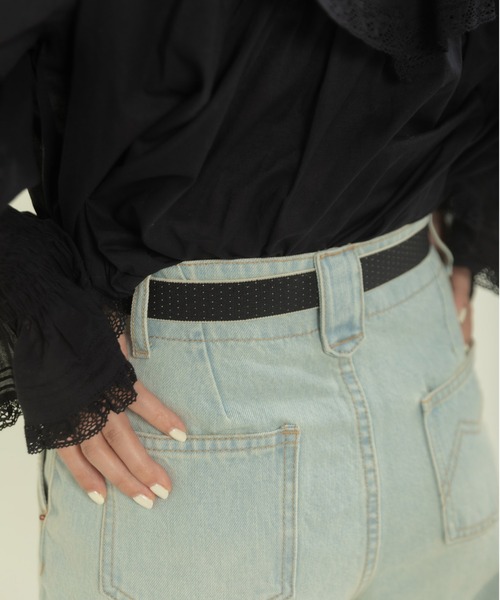 moi様　CHILD　WOMAN　レトロモチーフ　バックル　ゴムベルト Dot＆Stripes CHILD WOMAN（ドット＆ストライプス チャイルドウーマン