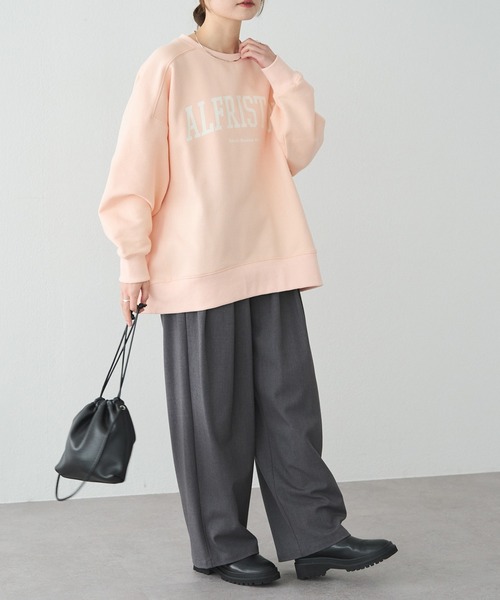 pual ce cin トレーナー スウェット ロゴプリント裏起毛スウェットプル