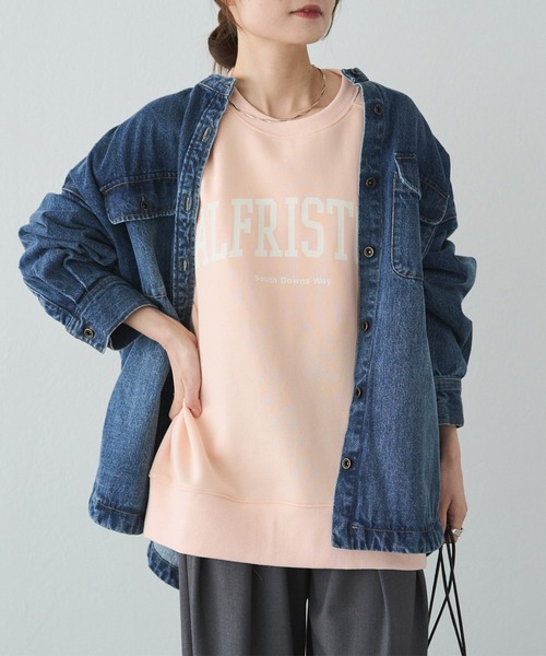 pual ce cin トレーナー スウェット ロゴプリント裏起毛スウェットプル