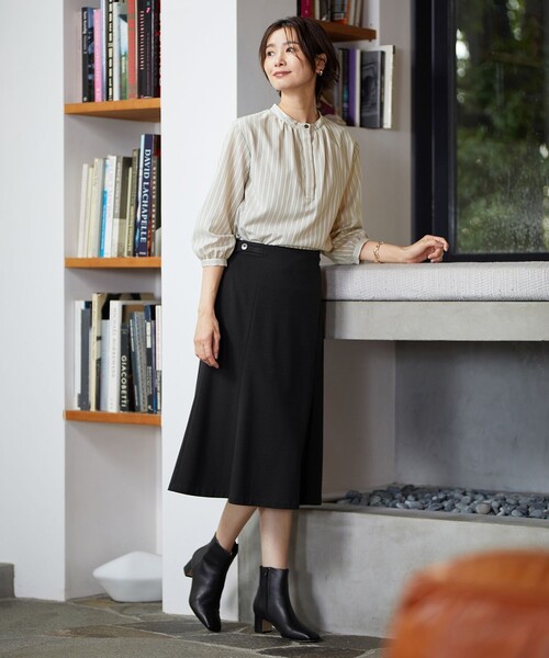 「J.PRESS」 7分袖ブラウス LARGE ベージュ レディース_画像2
