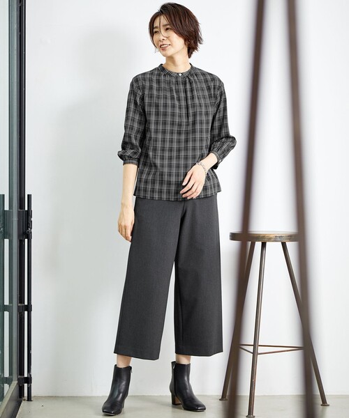 「J.PRESS」 7分袖ブラウス LARGE ベージュ レディース_画像6