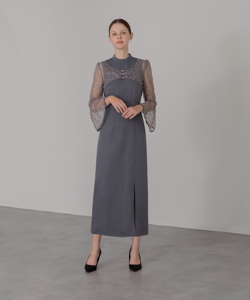 「Leja」 ノースリーブワンピース MEDIUM イエロー レディース_画像3