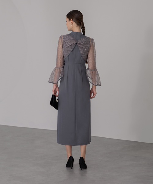 「Leja」 ノースリーブワンピース MEDIUM イエロー レディース_画像4