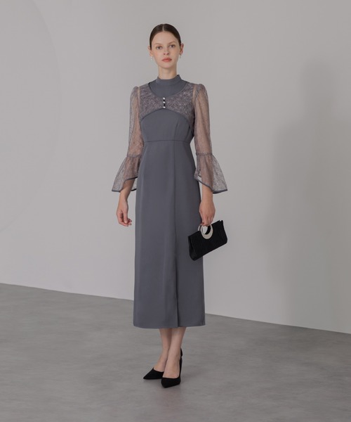 「Leja」 ノースリーブワンピース MEDIUM イエロー レディース_画像6