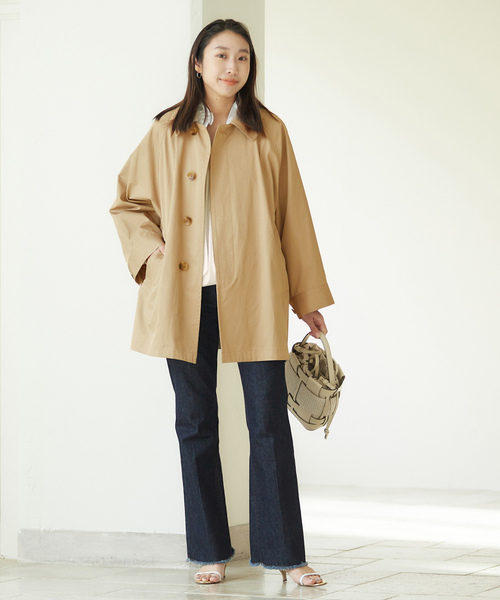 「journal standard L'essage」 ステンカラーコート FREE グレー レディース_画像4