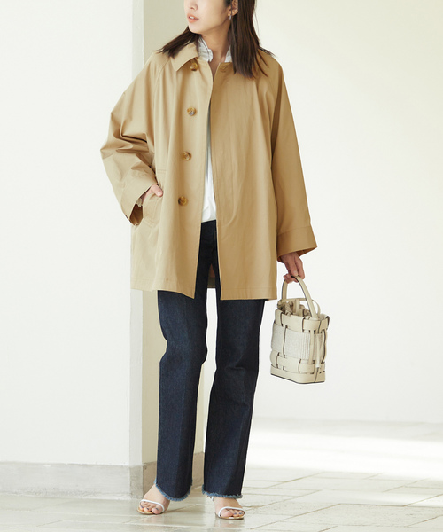 「journal standard L'essage」 ステンカラーコート FREE グレー レディース_画像8