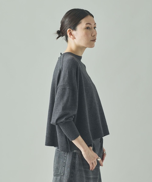 「Curensology」 長袖ニット FREE ネイビー レディース_画像6