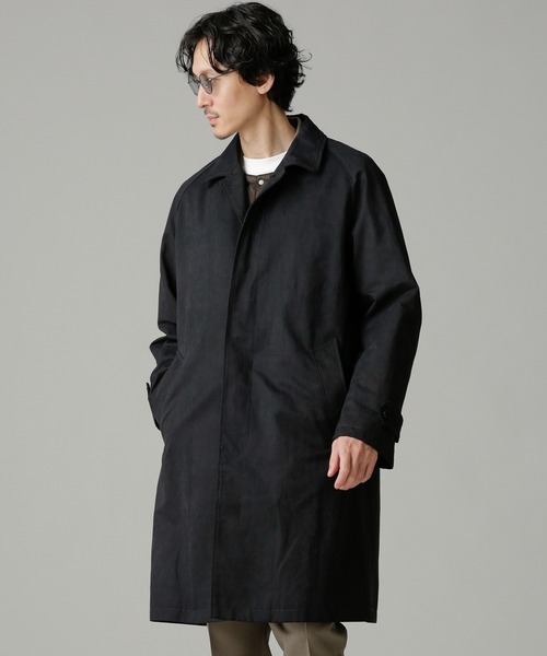 NANO universe（ナノ・ユニバース） ステンカラーコート M ブラック