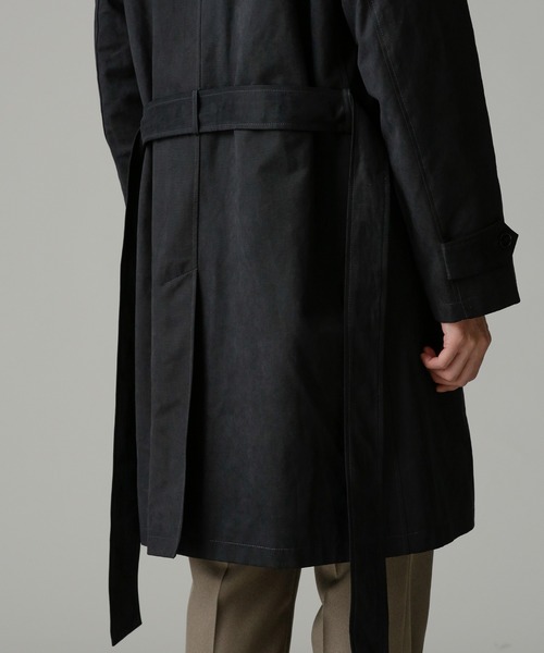 NANO universe（ナノ・ユニバース） ステンカラーコート M ブラック