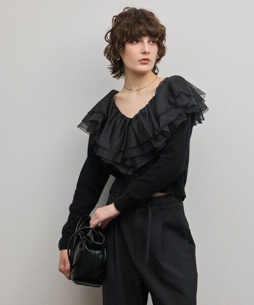 GRACE CONTINENTAL（グレースコンチネンタル） カーディガン フリル