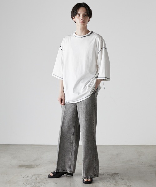 「CIASENSE」 半袖Tシャツ M チャコールグレー メンズ_画像2