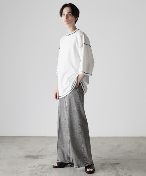 「CIASENSE」 半袖Tシャツ M チャコールグレー メンズ_画像3