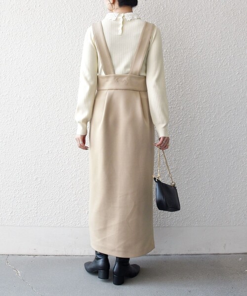 SHIPS any ニット セーター any:「手洗い可能」2WAY レース カラー