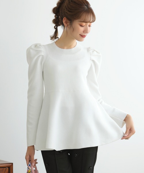 「MERAKI」 長袖ニット FREE グレー レディース_画像2