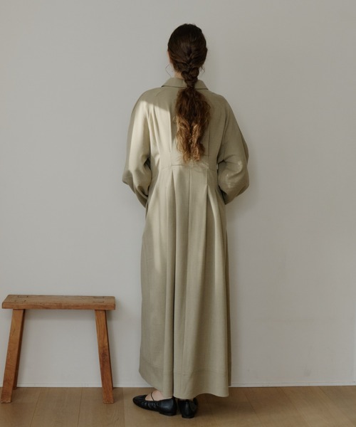 OLUN ワンピース waist tack cocoon onepiece/ウエストタックコクーン