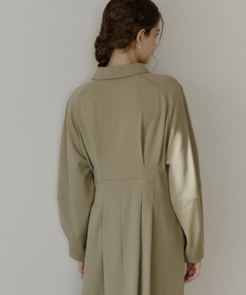 OLUN ワンピース waist tack cocoon onepiece/ウエストタックコクーン