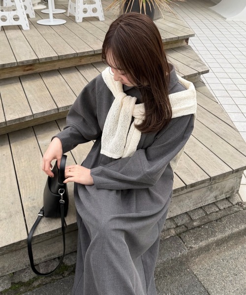 OLUN ワンピース waist tack cocoon onepiece/ウエストタックコクーン