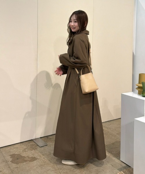 OLUN ワンピース waist tack cocoon onepiece/ウエストタックコクーン