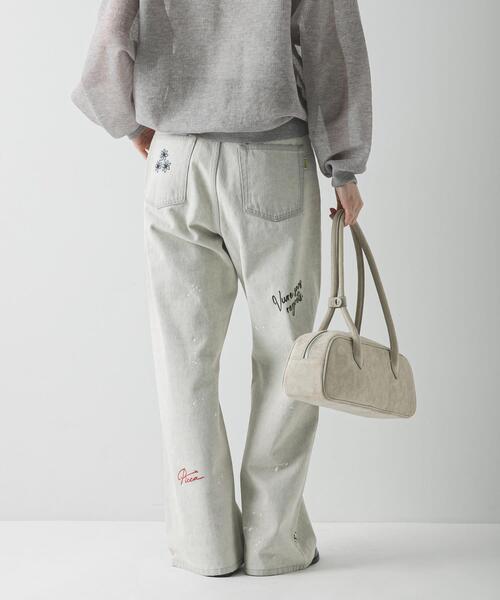 ジーンズ デニム デニムパンツ 「別注」PICCADILLY×URBAN RESEARCH　刺繍デニムパンツ レディース_4