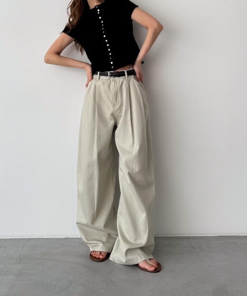 CANAL JEAN」 「El mar」パンツ MEDIUM ベージュ レディース El mar