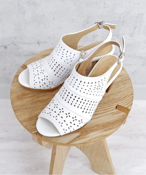 「MODE KAORI」 ヒールサンダル 24.5cm ブラック レディース_画像8
