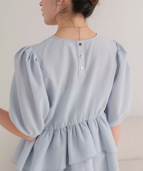 イレギュラーヘム　トップス　大きいサイズ レディース 春夏 新品 半袖　変形 titivate（ティティベイト） tシャツ イレギュラーヘムペプラム