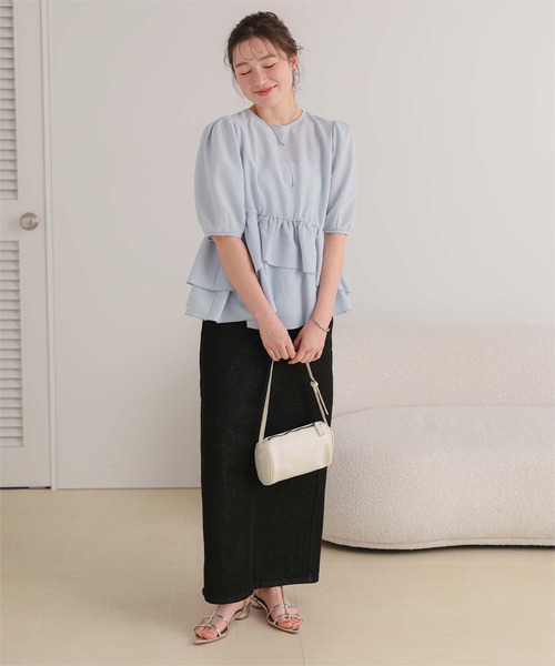 titivate（ティティベイト） tシャツ イレギュラーヘムペプラム 