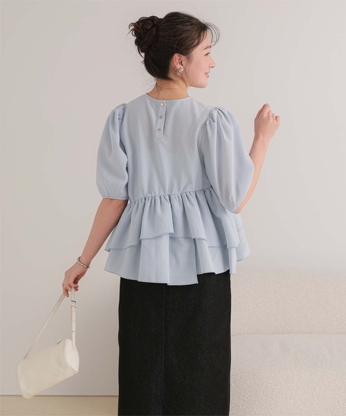 イレギュラーヘム　トップス　大きいサイズ レディース 春夏 新品 半袖　変形 titivate（ティティベイト） tシャツ イレギュラーヘムペプラム