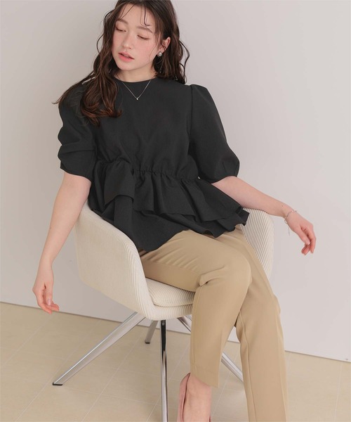 titivate（ティティベイト） tシャツ イレギュラーヘムペプラム 