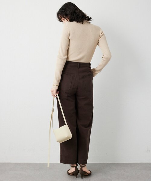 ワイドパンツ パンツ 「THE PAUSE」コットンツイルベイカーパンツ レディースの画像