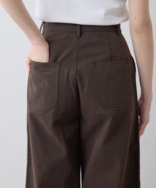 ワイドパンツ パンツ 「THE PAUSE」コットンツイルベイカーパンツ レディースの画像