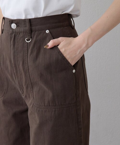 ワイドパンツ パンツ 「THE PAUSE」コットンツイルベイカーパンツ レディースの画像