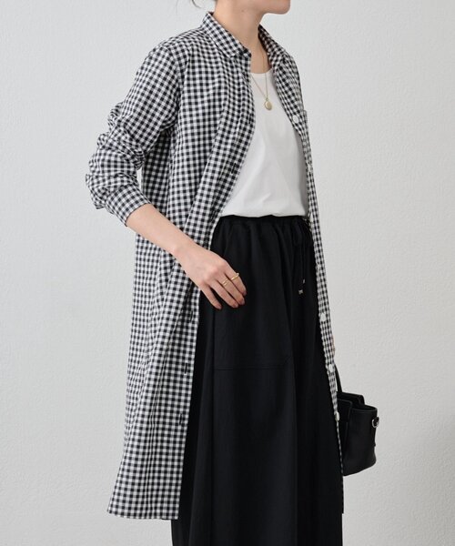 BEARDSLEY ビアズリー　ギンガムチェック　チュニック BEARDSLEY（ビアズリー） ワンピース ギンガムシャツワンピ : ZOZOTOWN