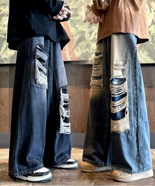 「JOHNNY WOLF」 デニムパンツ M ブルー メンズ_画像7