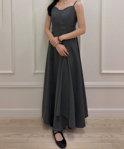 JUNOAH（ジュノア） ワンピース ラッフルフレアキャミワンピース