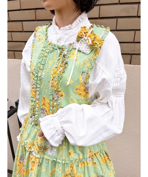 PINK HOUSE（ピンクハウス） ブラウス シャツ ムラ糸デニムシャツ