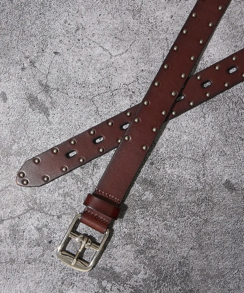 TETE HOMME（テット オム） ベルト 30mm スタッズ＆変形ギャリソン