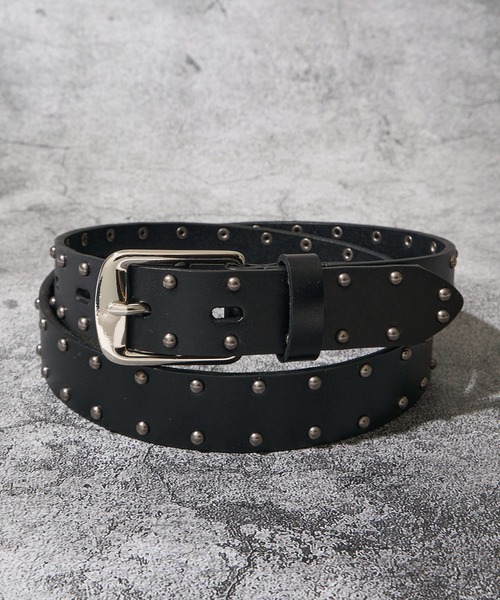 TETE HOMME（テット オム） ベルト 30mm スタッズ＆変形ギャリソン