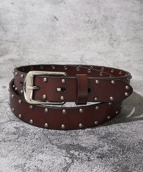 TETE HOMME（テット オム） ベルト 30mm スタッズ＆変形ギャリソン