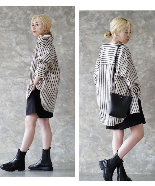 「e-zakkamania stores」 長袖シャツ フリー オフホワイト レディース_画像3