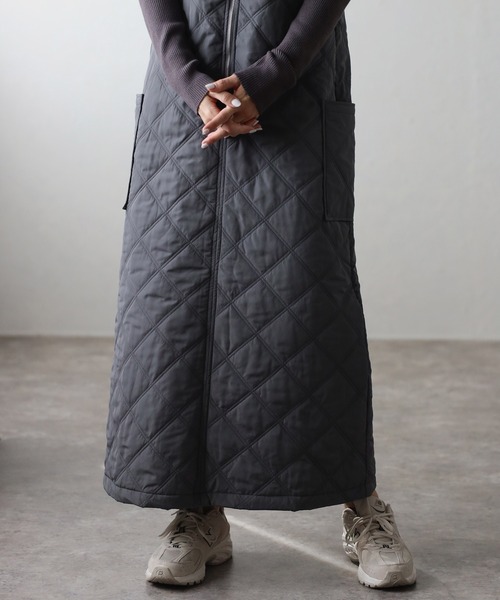 「Bonjour Sagan」 サロペットスカート FREE チャコールグレー レディース_画像8