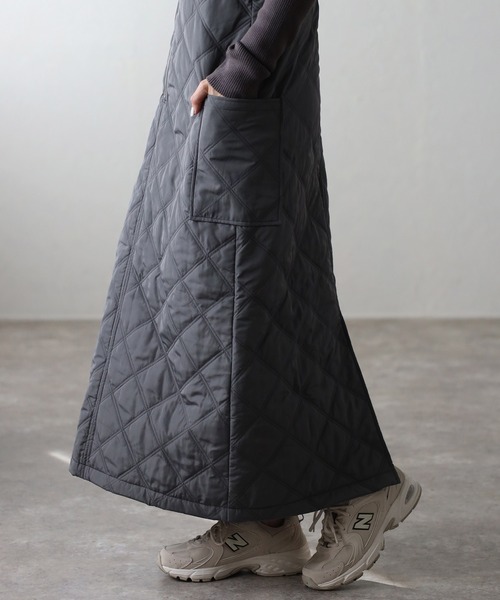 「Bonjour Sagan」 サロペットスカート FREE チャコールグレー レディース_画像9